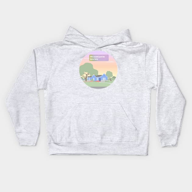 Lazy Surfaces Kids Hoodie by mansinone3